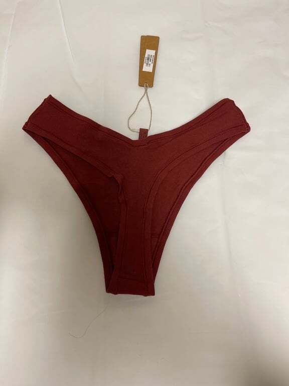 Skims Sangria Cotton Blend Thong Panties,PN-DTH-0271,W37