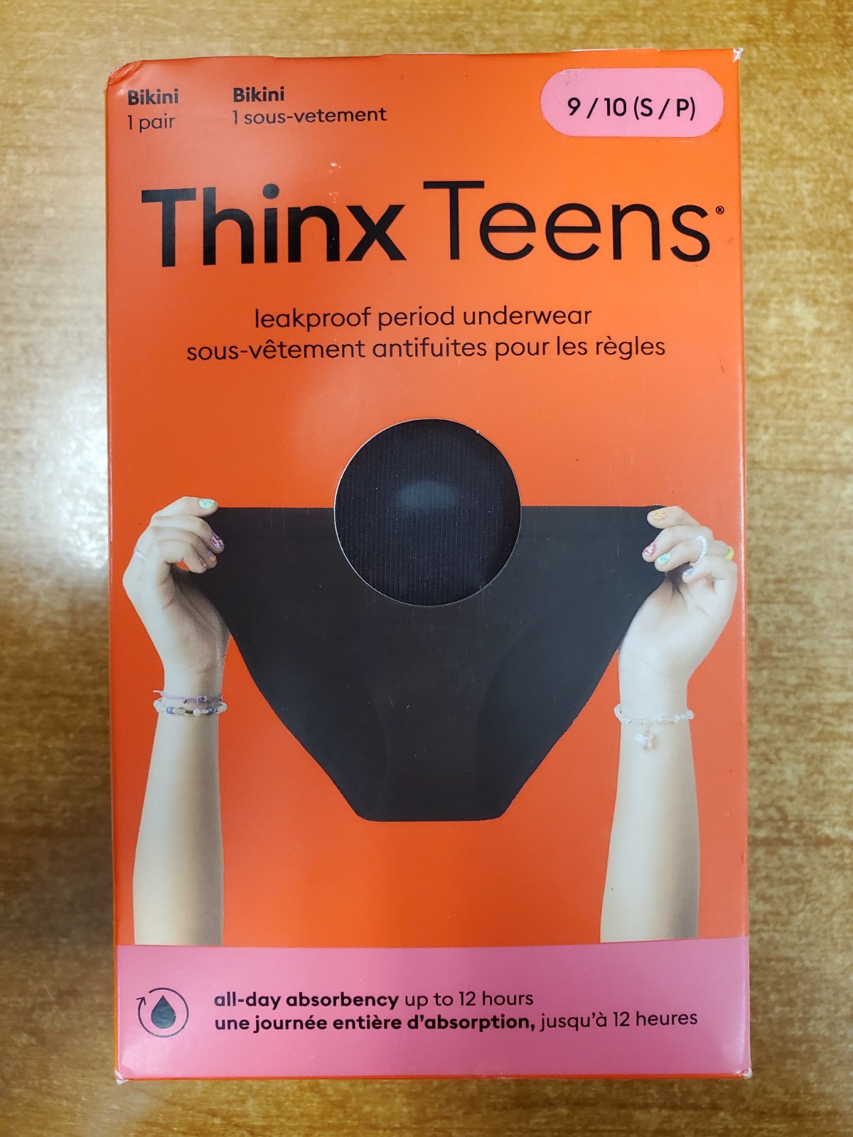 Thinx Teens Leakproof Period Underwear Bikini Size *9/10 S* (9027) E8B