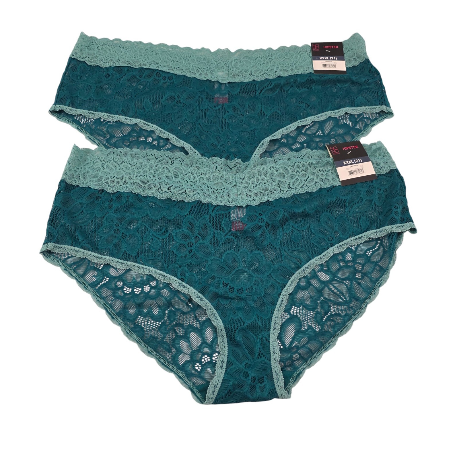 No Boundaries NOBO Lace Hipster 4-Pack Multi-Color Panties – Size XXXL (21) NWT