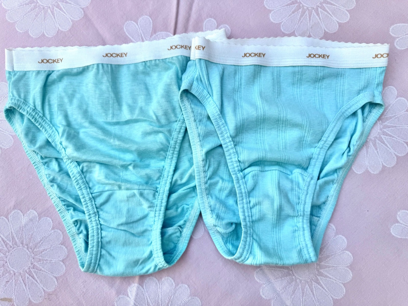 Lot of 2 Jockey French Cut Briefs, Cotton, Aqua, Size 4, XS, NWOT