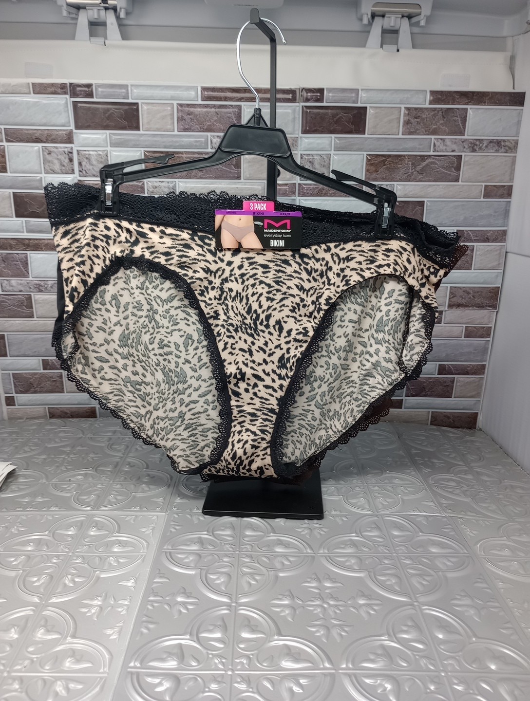 NEW 3 Pair Sz. 2XL/9 Maidenform Everyday Luxe BIKINI Panties Multi-Color DM3TBK