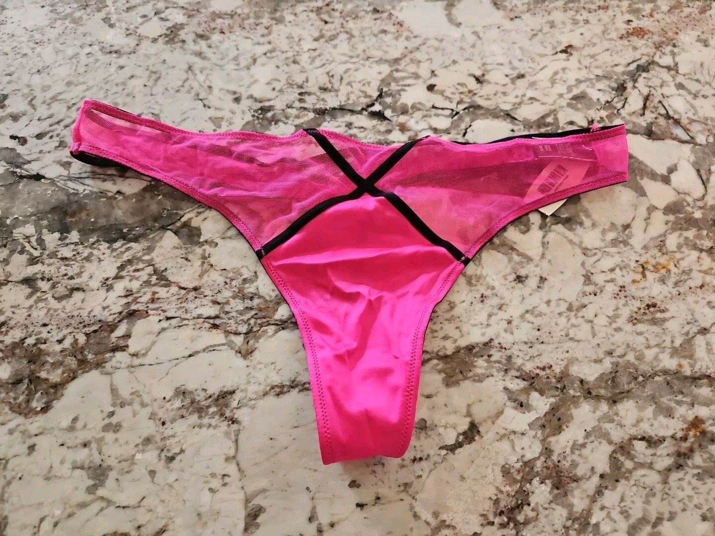 True Vintage Victoria Secret Sexy Color Block Thong Panty