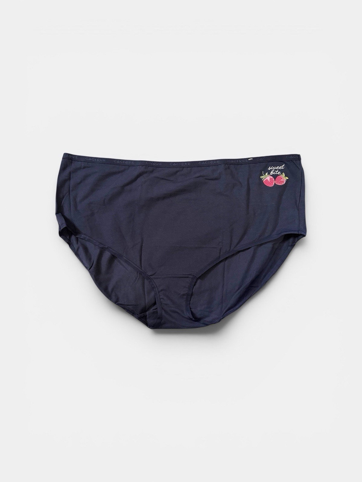 Lane Bryant Cacique Cotton High Leg Brief Panty Sweet Bite Strawberries 22/24