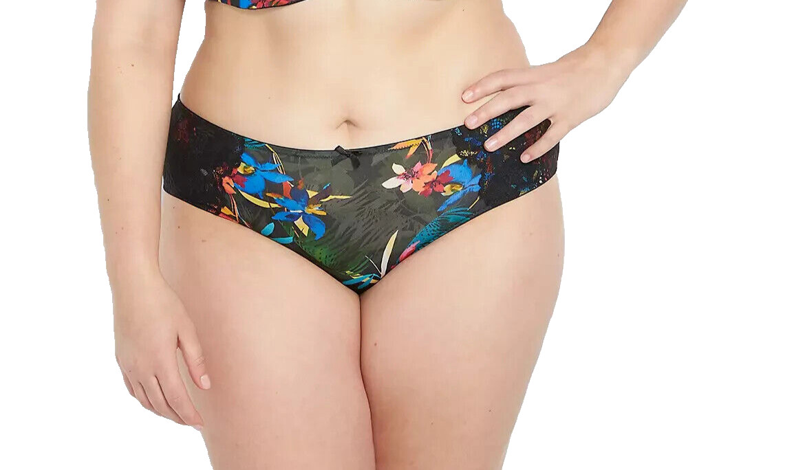 Cacique~New With Tags~Tropical Print Hipster with Hardware~Size 26-28W (3-3X)