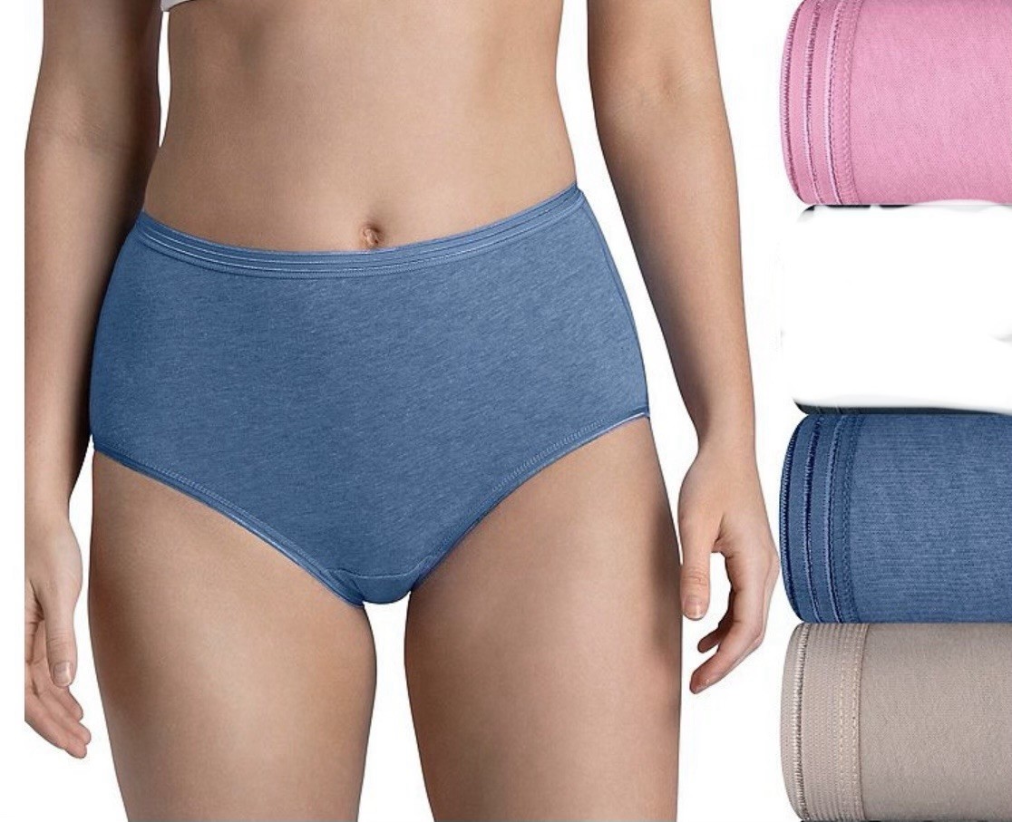 Women’s Fruit Of The Loom Size 9/2X Ultra Soft Brief Underwear 5-pack* 5DUSKBR