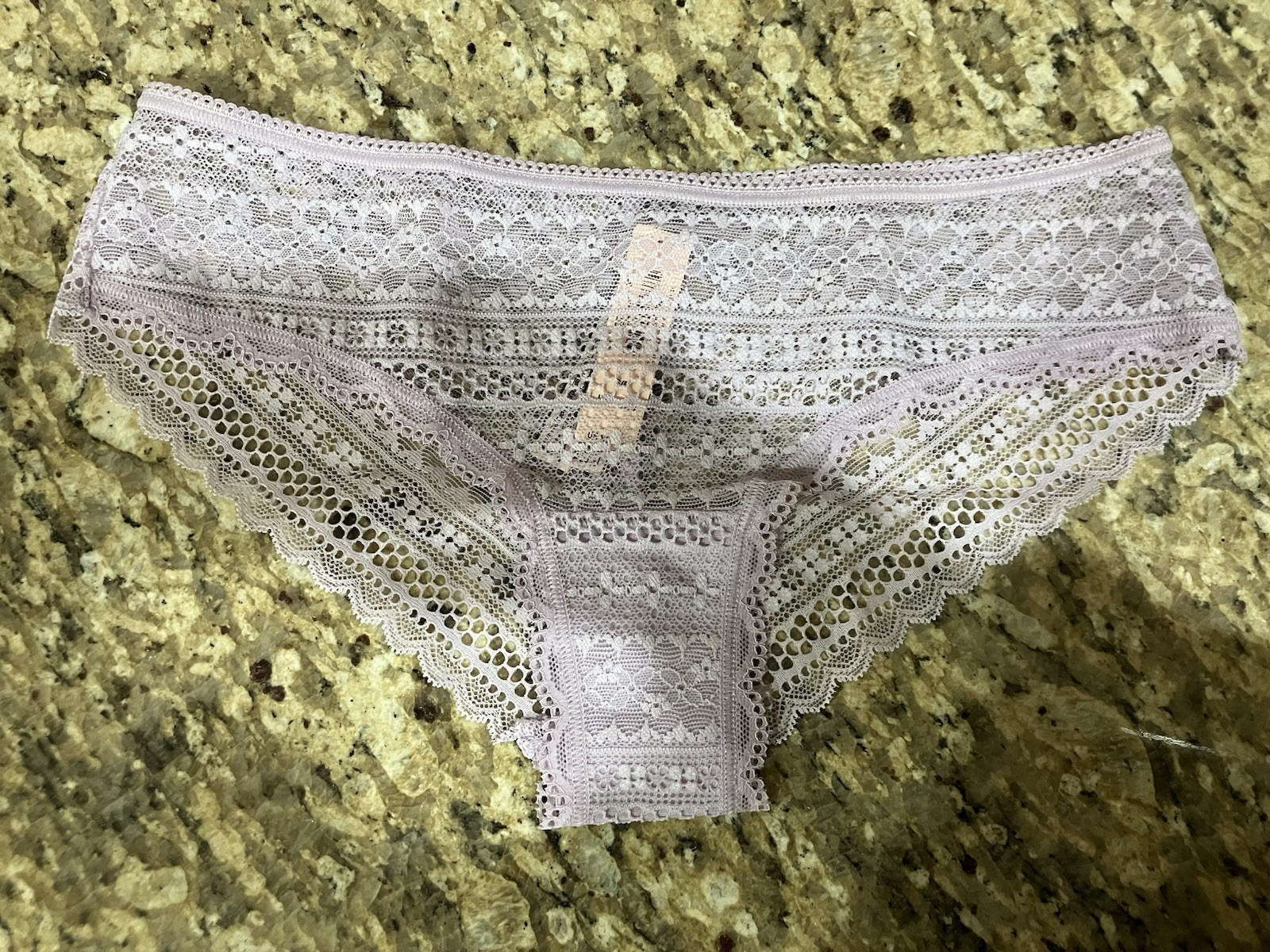 Victoria’s Secret Cheeky Lavender/Lilac Purple Cute Crochet Lace Panty Small NWT