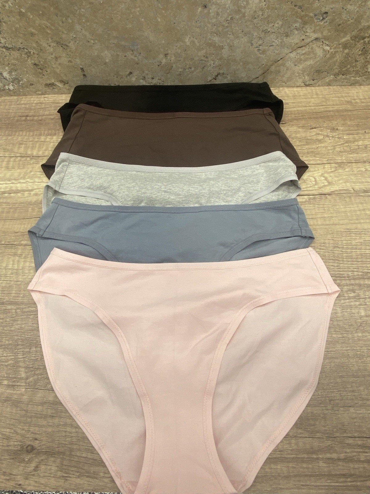 Pact Organic Cotton Boyshorts Briefs 5 Pack Women’s Size L Color Mix