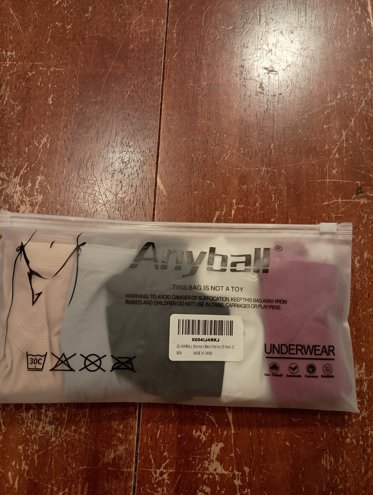 Anyball Women’s Multicolor Bikini Panties Underwear Size Small (5 Pack)