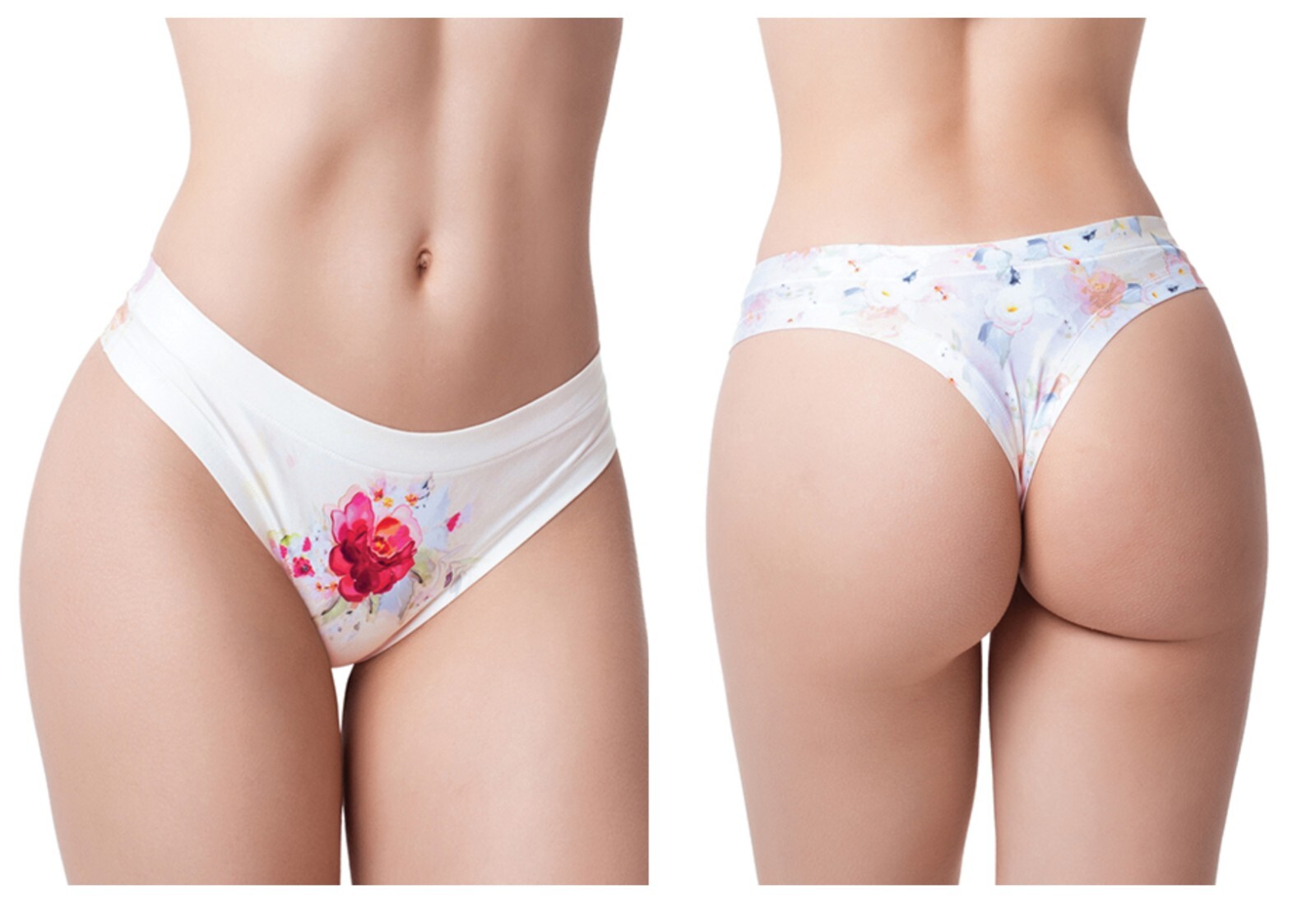 MEMEME FLOWER POWER ROSE PRINTED THONG S-XL