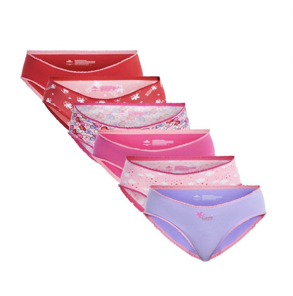 7-Pair WAY TO CELEBRATE Women’s XL Hipster Valentines Day Jersey Underwear