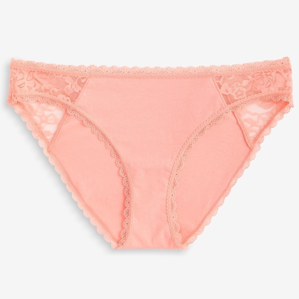 State of Day Women Lace Bikini Panties XS Blushing Pink Lace Trim Underwear NWT