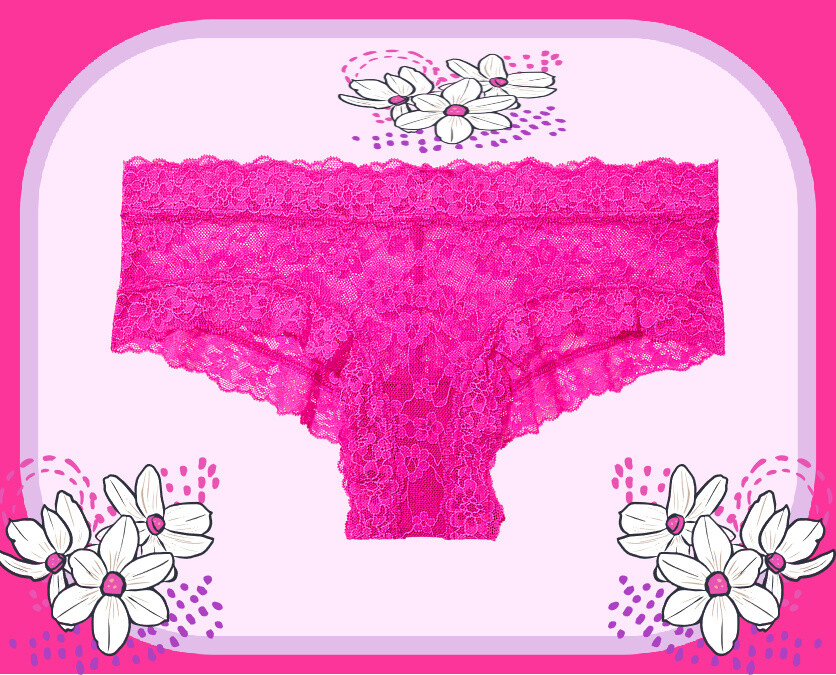 XS S M L XL XXL Hot Fuchsia FLORAL LACE THE LACIE Victorias Secret CHEEKY Pantie