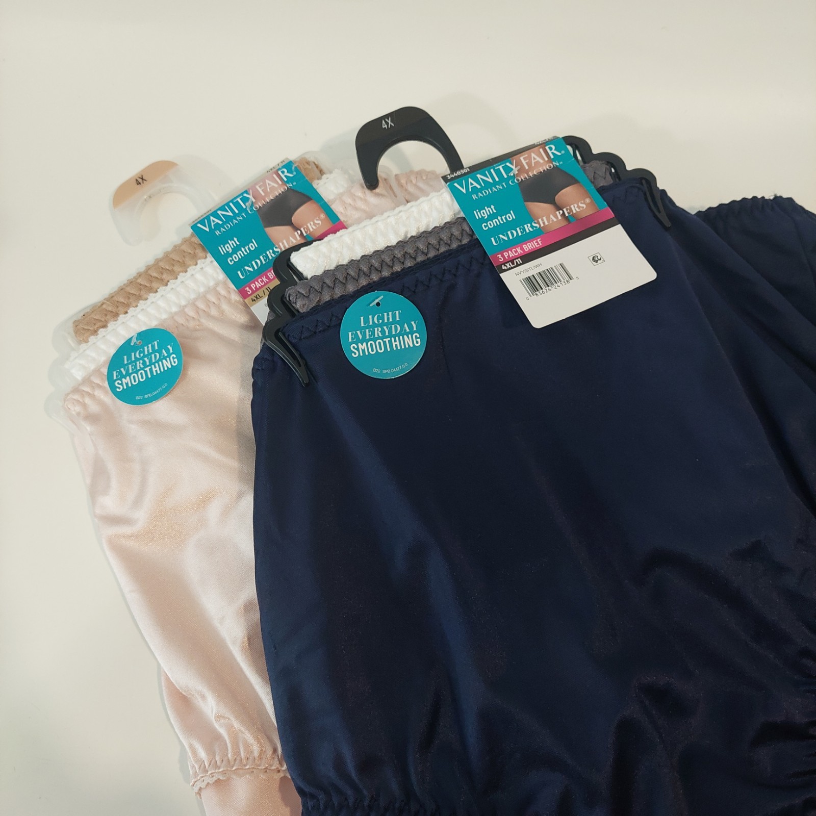 Vanity Fair Radiant Women 4XL Panties Undershaper Set Of 2 Underwear 3-Pack NEW