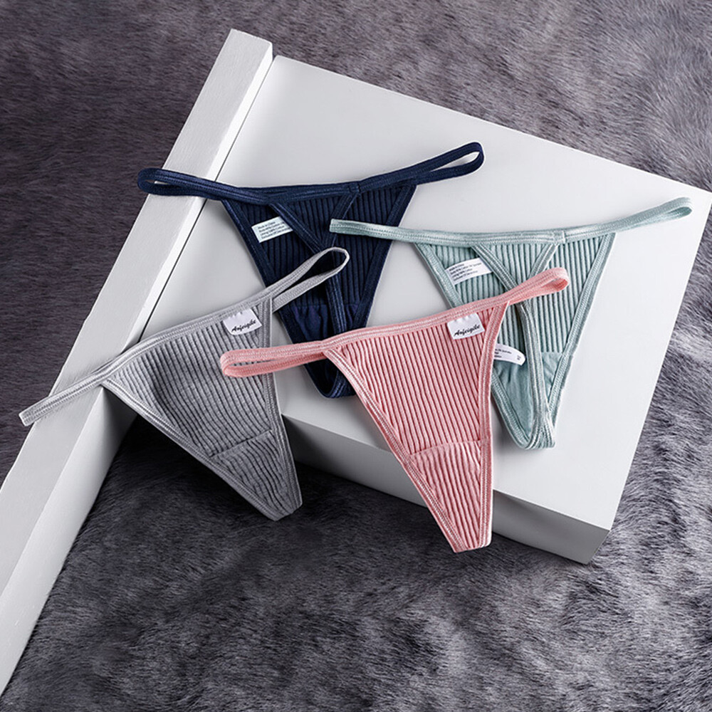6 Pack Lot Sexy Women Panties Cotton G-string Thongs Underwear T back Lingeries