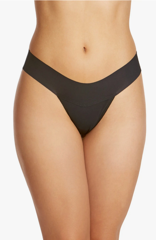 NWOT Hanky Panky Breathe Natural Thong, Black, Size S