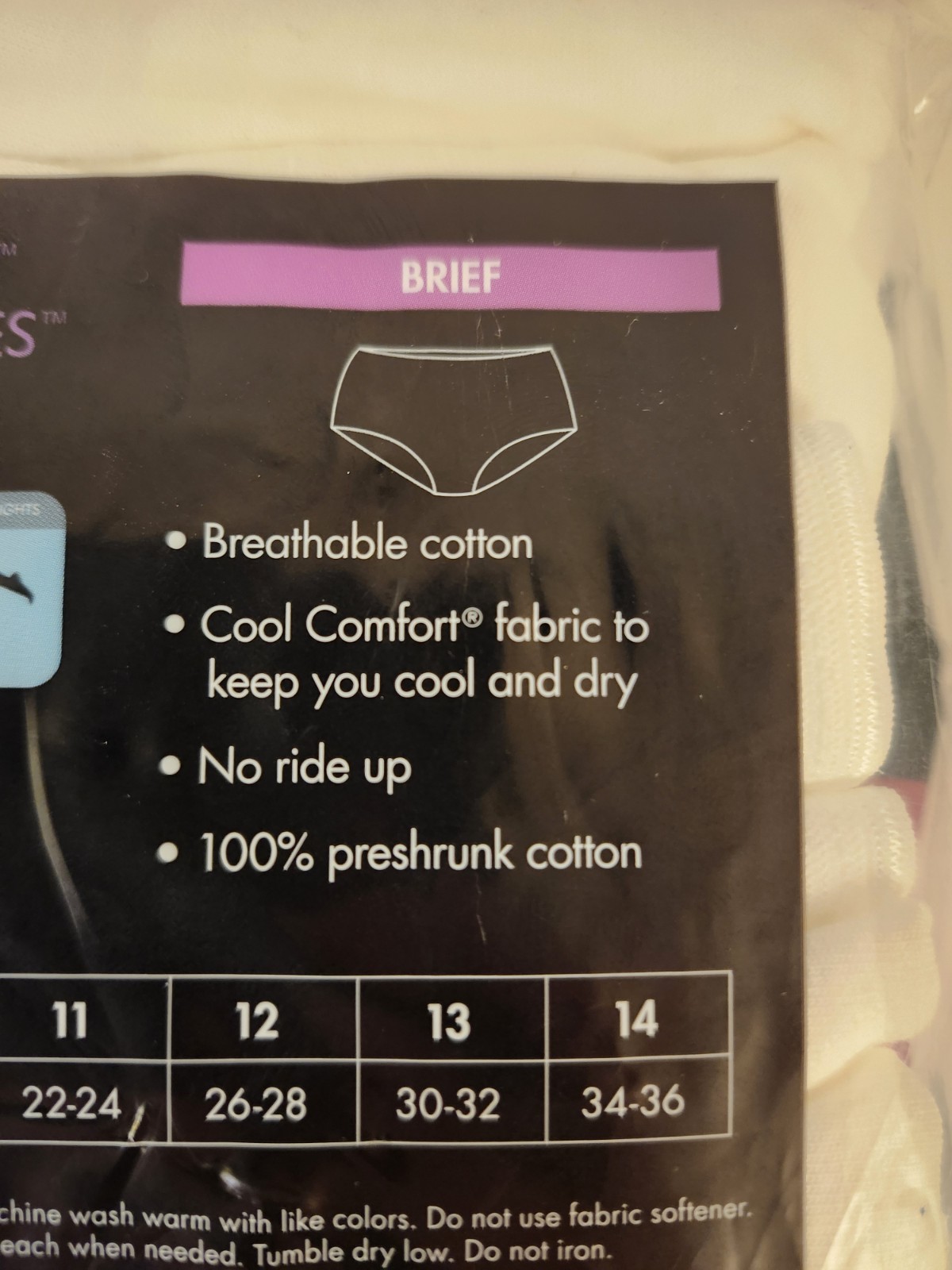 5 pair Ladies Hanes White Just My Size Cotton Panty Briefs size 12