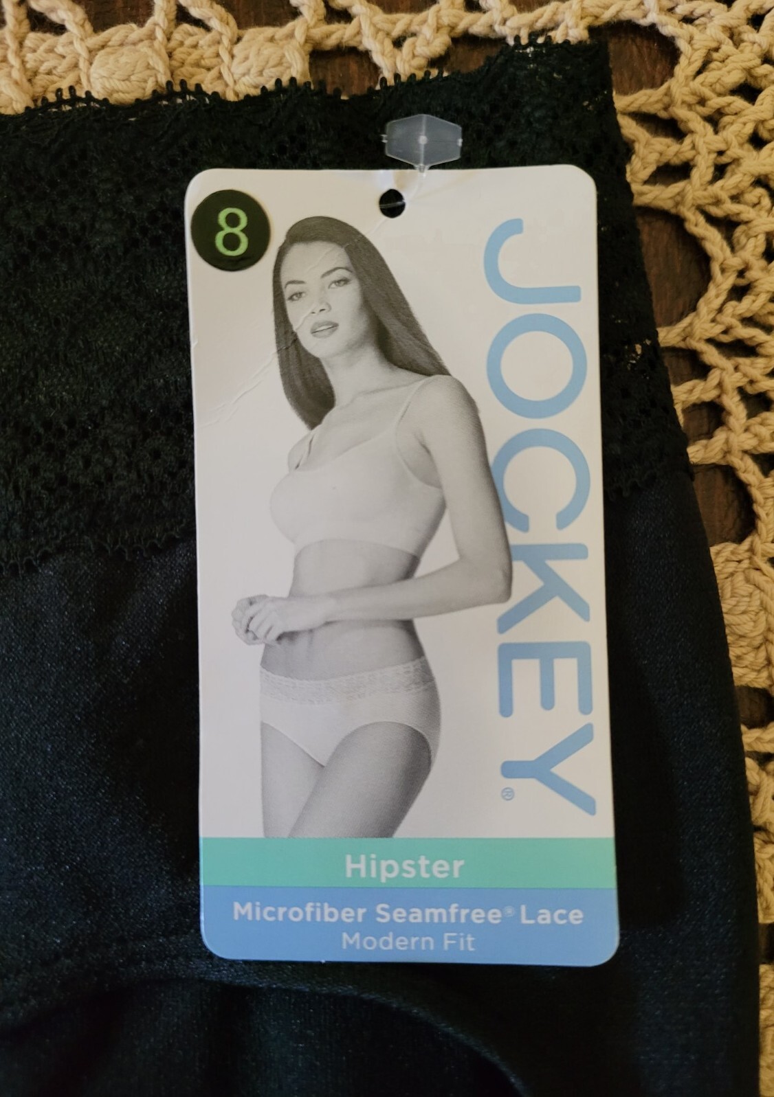 8/XL JOCKEY Microfiber SeamFree SeXy Lace Modern Fit Hipster Panty #2123 ~ Rare