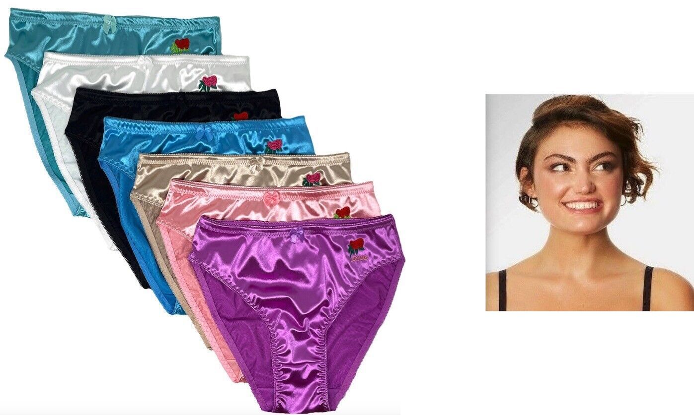 3 6 Satin Silky Bikini Booty Shorts shiny Sissy Bikini Panties PLUS SZ S-4X 3123