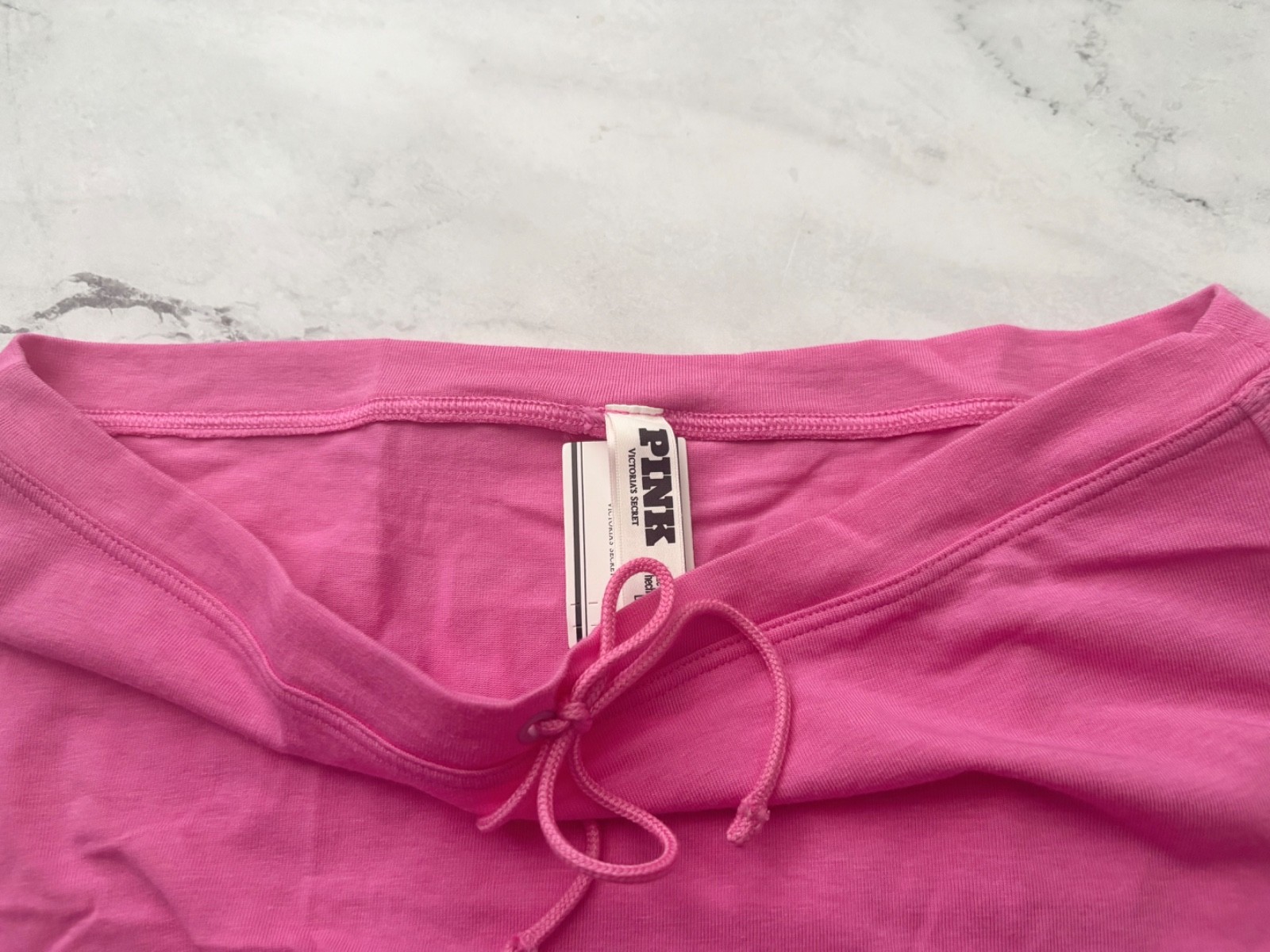 PINK Victoria’s Secret Dorm Boyshort Boy Short Panty Pink Foil Logo L 2XL