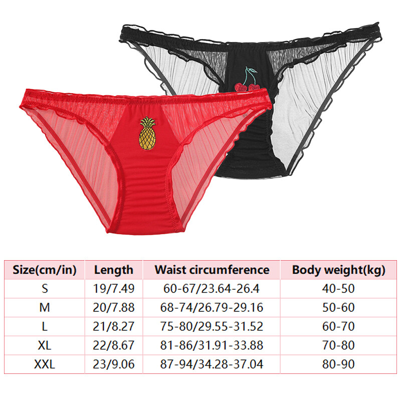 Cute Mesh Underwear Women Sexy Lace Low-waist Pantie Perspective Triangle Pants.