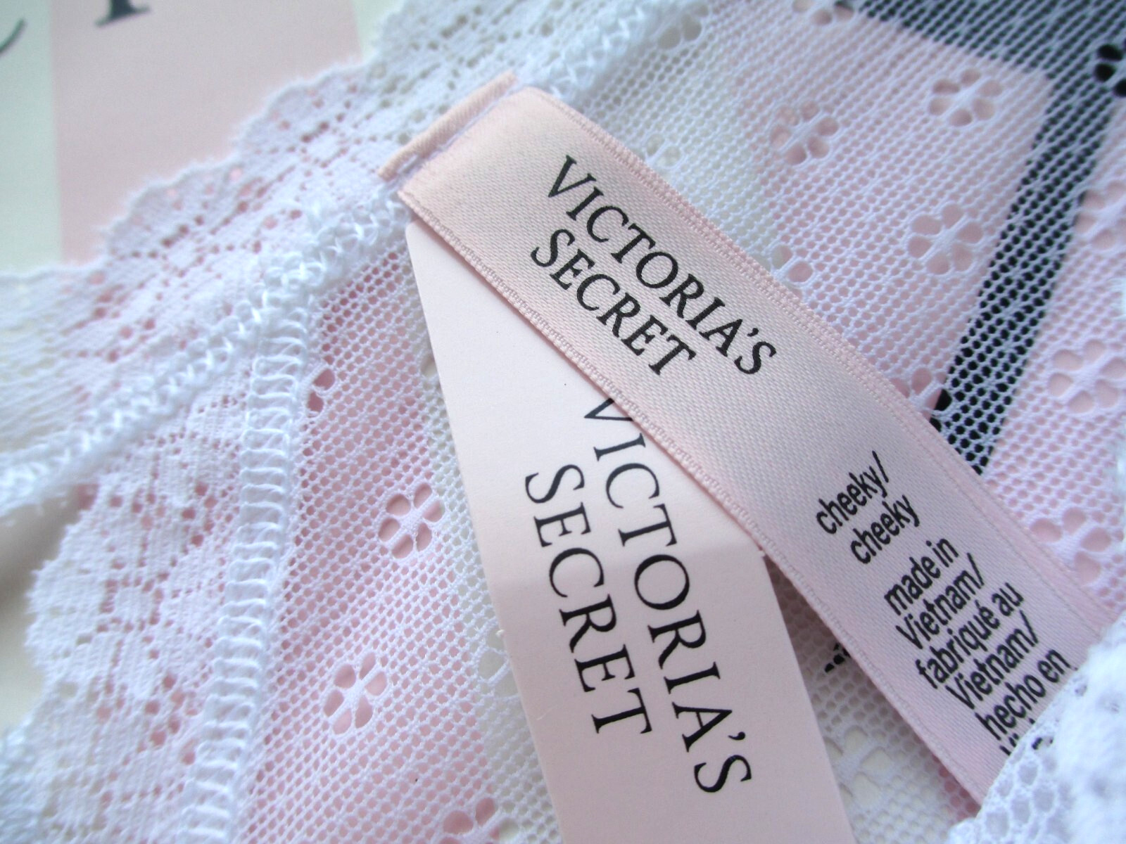 VICTORIA’S SECRET Cheeky Panty VS White Lace S M L XL NWT