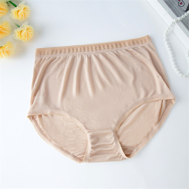 Large Ladies Knitted Silkworm Silk Briefs Knickers Panties Underpants Underdress