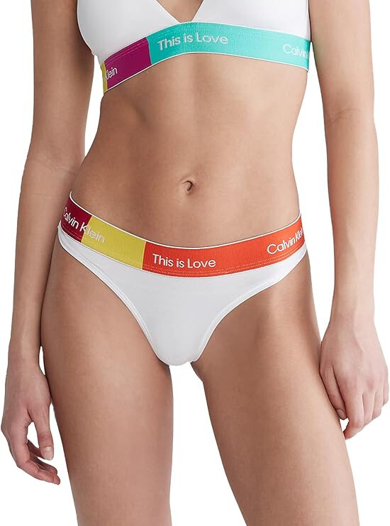 Calvin Klein This is Love Modern Cotton Thong Panty White 1X