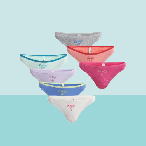 No Boundaries Cotton Thong Panties Days of the Week 7 Pack Women’s Size XXXL NEW