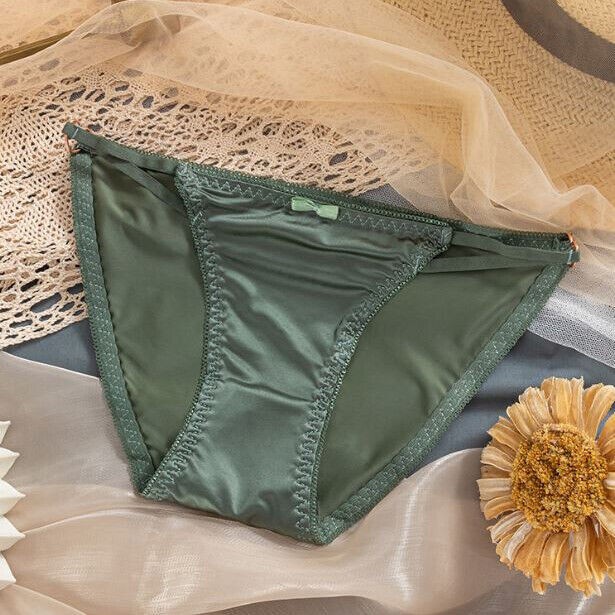 4Pcs Lot Sexy Womens Satin Panties Lingeries High Cut String Bikinis Underwear