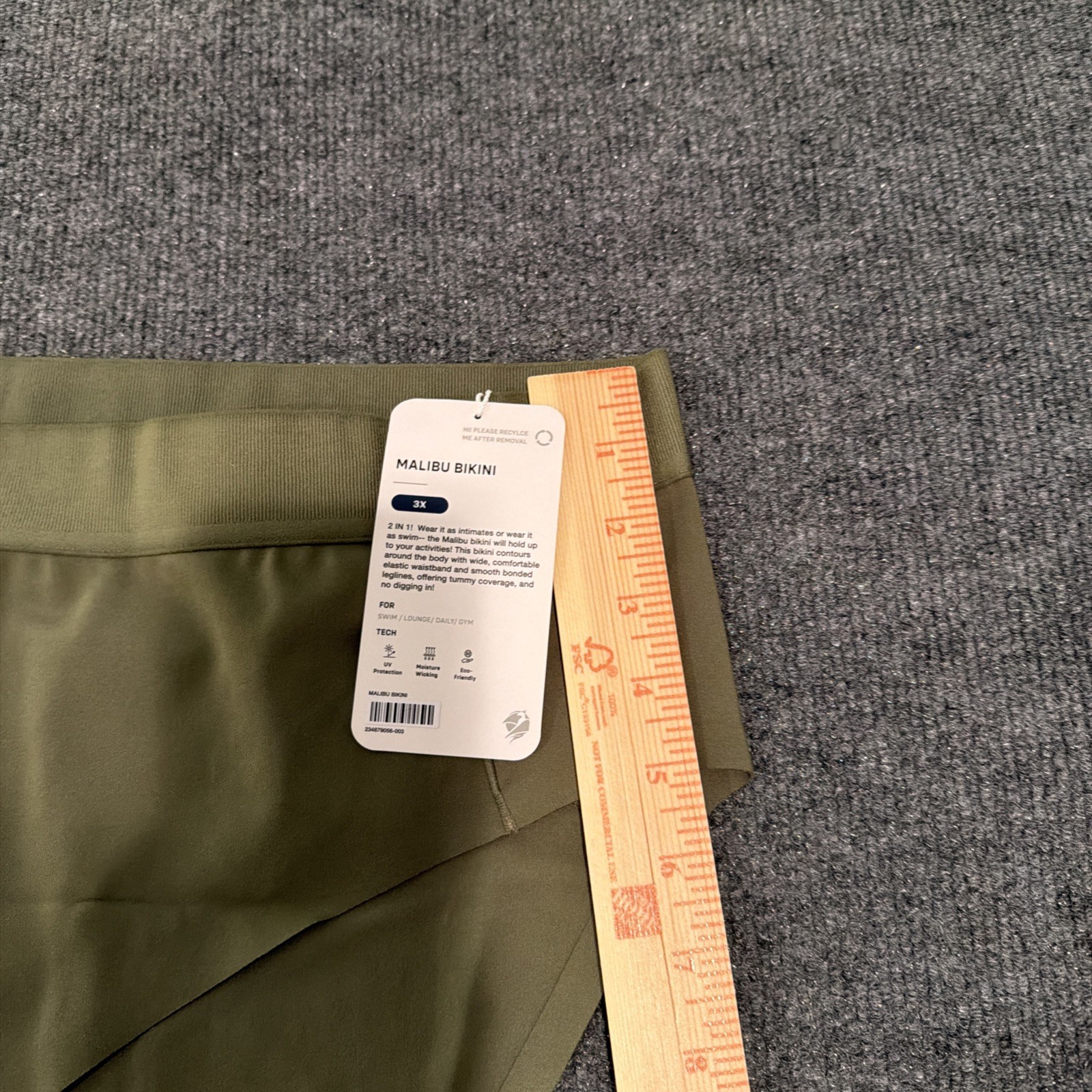 Phoenix Activewear & Intimates Malibu Bikini Underwear Women’s Green 3X #173