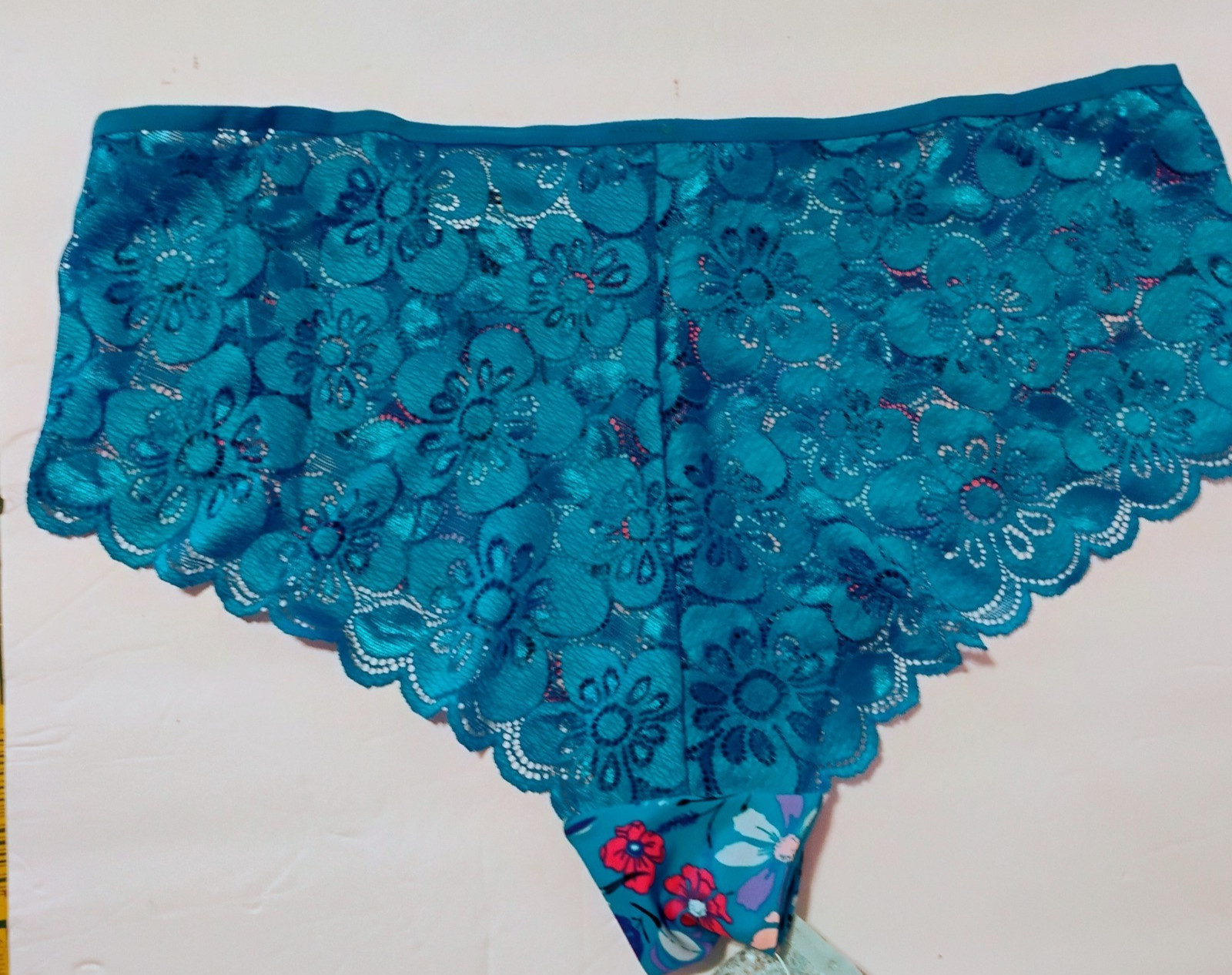 No Boundaries 3 Pairs Cheeky Panties with Lace Women XXL ( 19 ) NWT