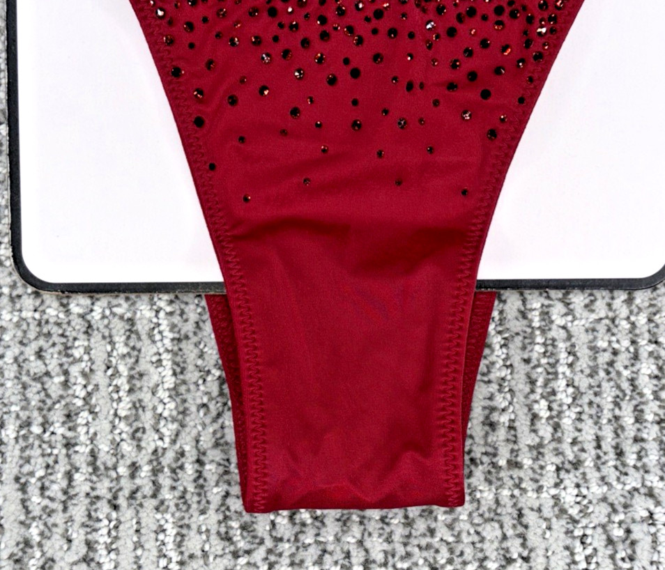 Victoria’s Secret Very Sexy NWT XL Red Sparkle Shine Strap Brazilian Panty