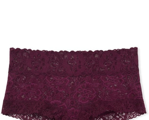 M L Raspberry KIR WIne FLORAL LACE THE LACIE Victorias Secret SHORTIE Pantie