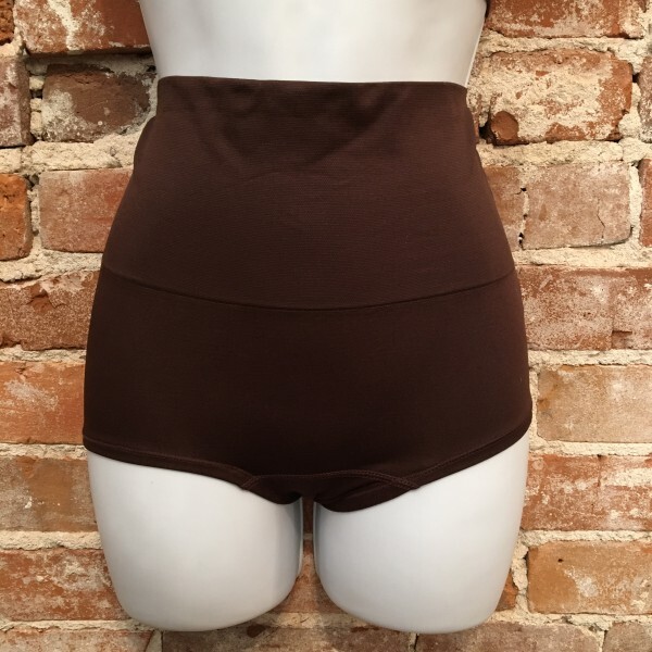 Yummie Brown Seamless Girlshort Retro Brief Shapewear Wardrobe Essentials NEW