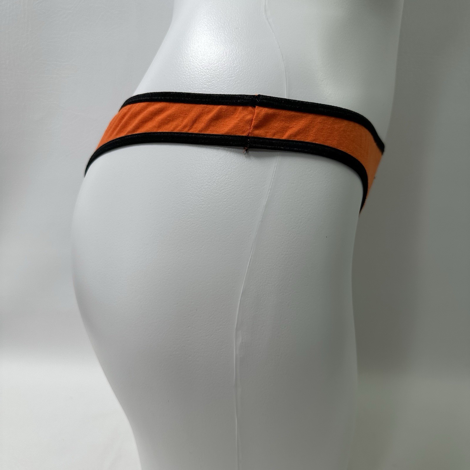 Vintage Y2K WILD String Thong Panties Size 8 Orange McBling Rhinestone NWT