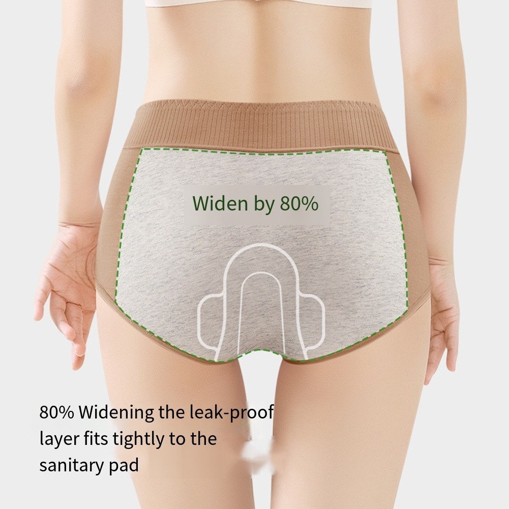 Three Layer Menstrual Wear Cotton High Waist Underwear Multiple Size Options