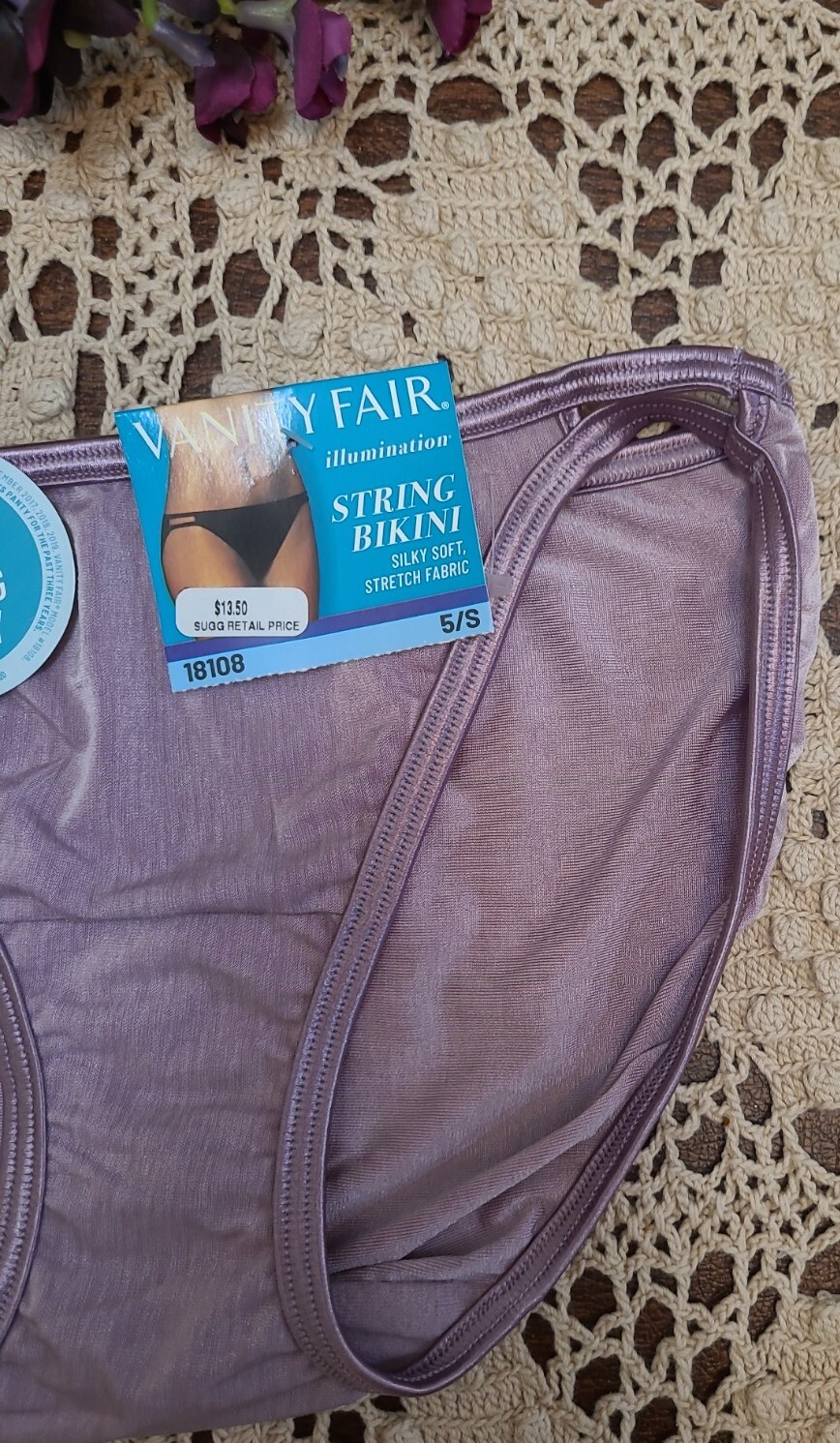 5/S VANITY FAIR ILLUMINATION Purple Slinky SeXy String Bikini 18108 ~ NWT
