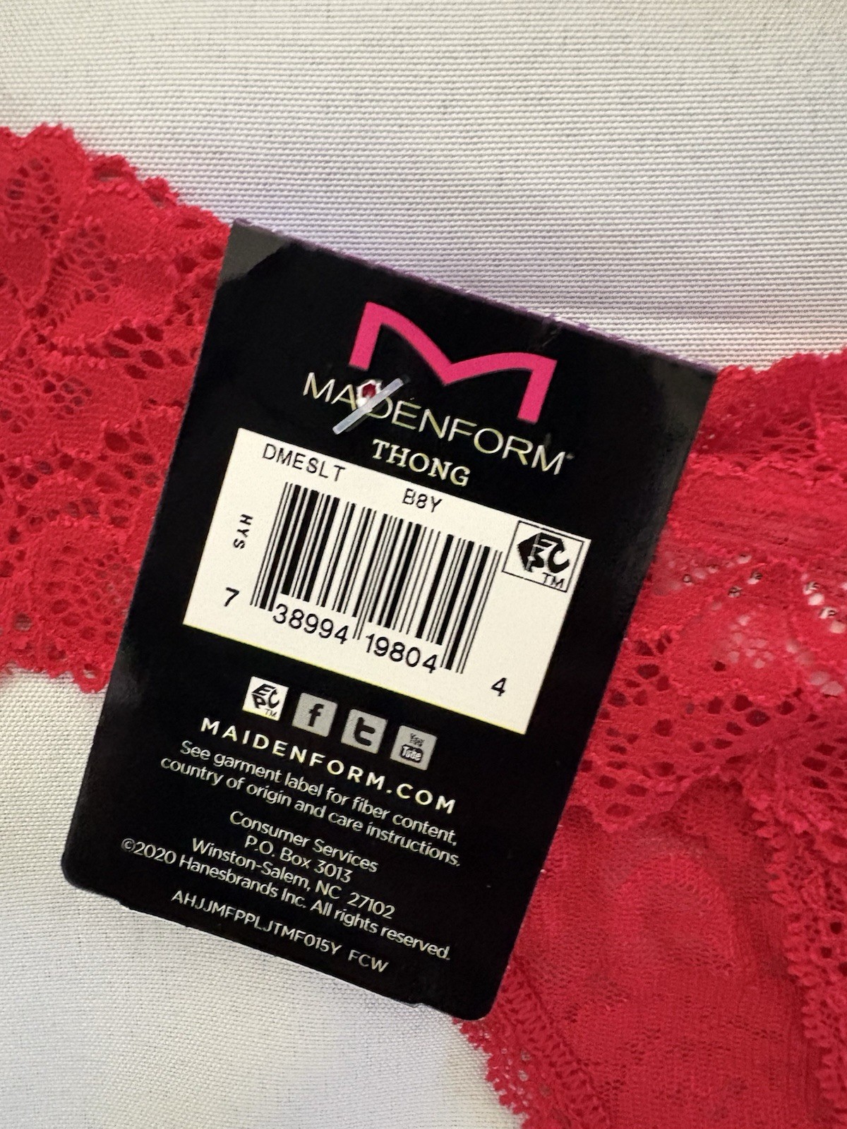 NEW Maidenform Luxurious Lace Thong DMESLT 2 Pair Maidenform Thong Size 2XLarge