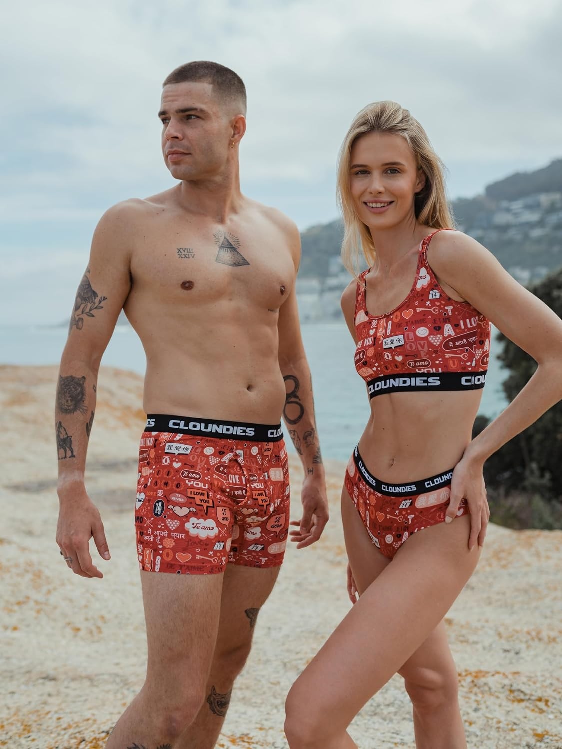 Couple Matching Underwear With Socks, Gift ideas for Valentine’s Day, Christmas