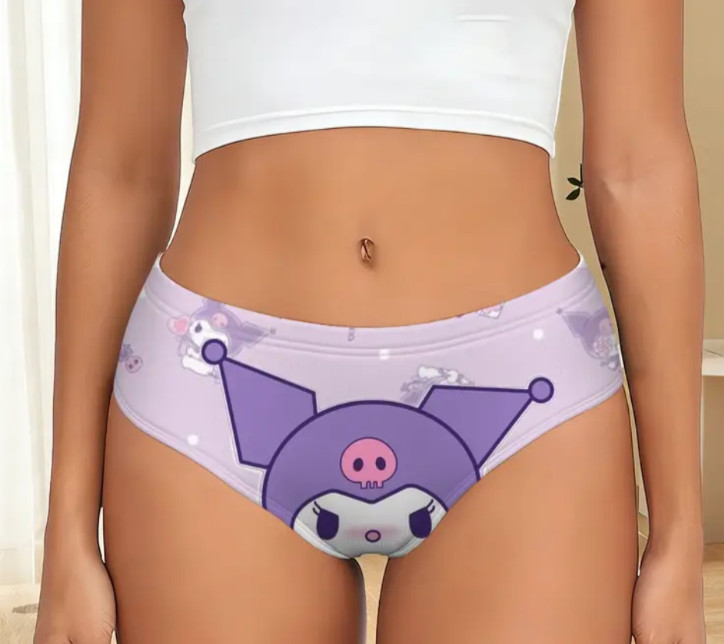 Women’s Sanrio Hello Kitty Kuromi-Themed Design Hiphugger Panty in a size Medium