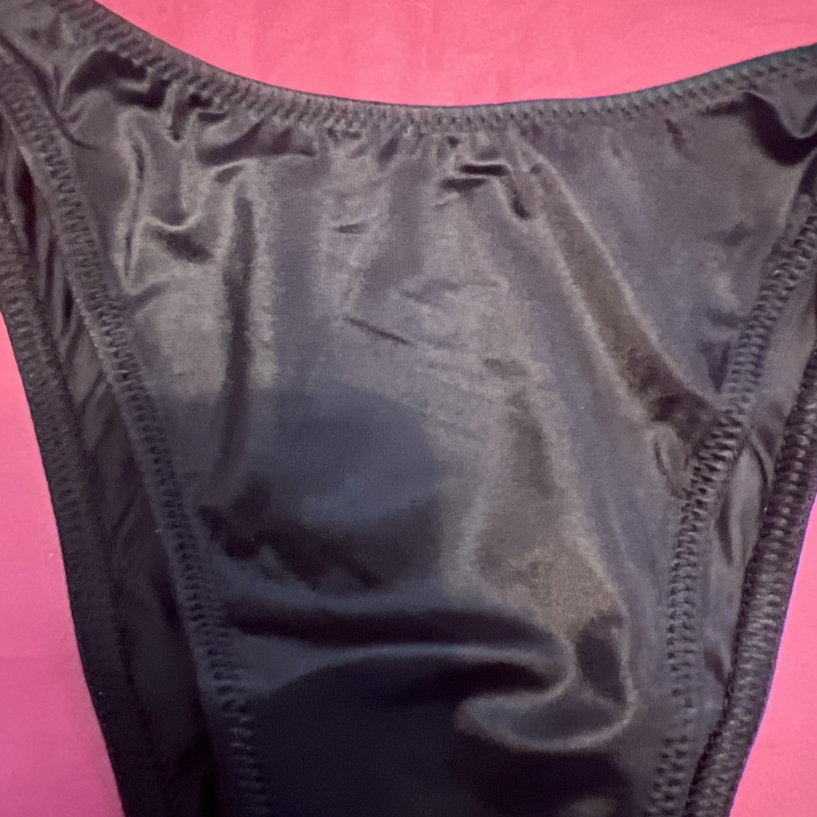 Victoria’s Secret Very Sexy Brazilian Slip Panty Size Small Black With Jewels