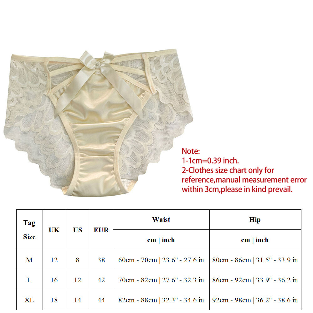 Women Ice Silk Antibacterial Underpants Satin Ruffle Panties Breathable Seamless