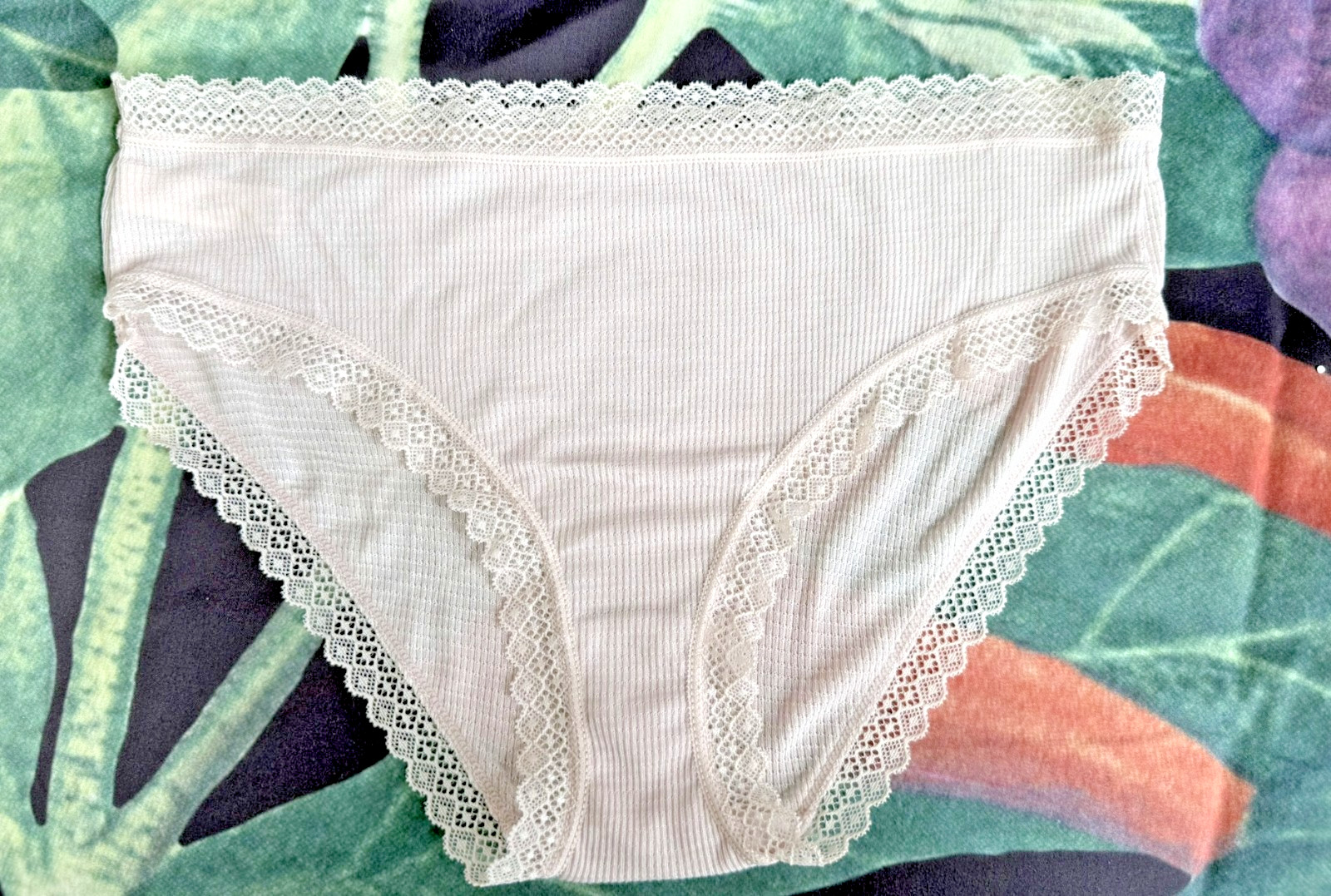 Laura Ashley Women’s L Lace Trimmed Hipster High Cut Underwear 5- Pack