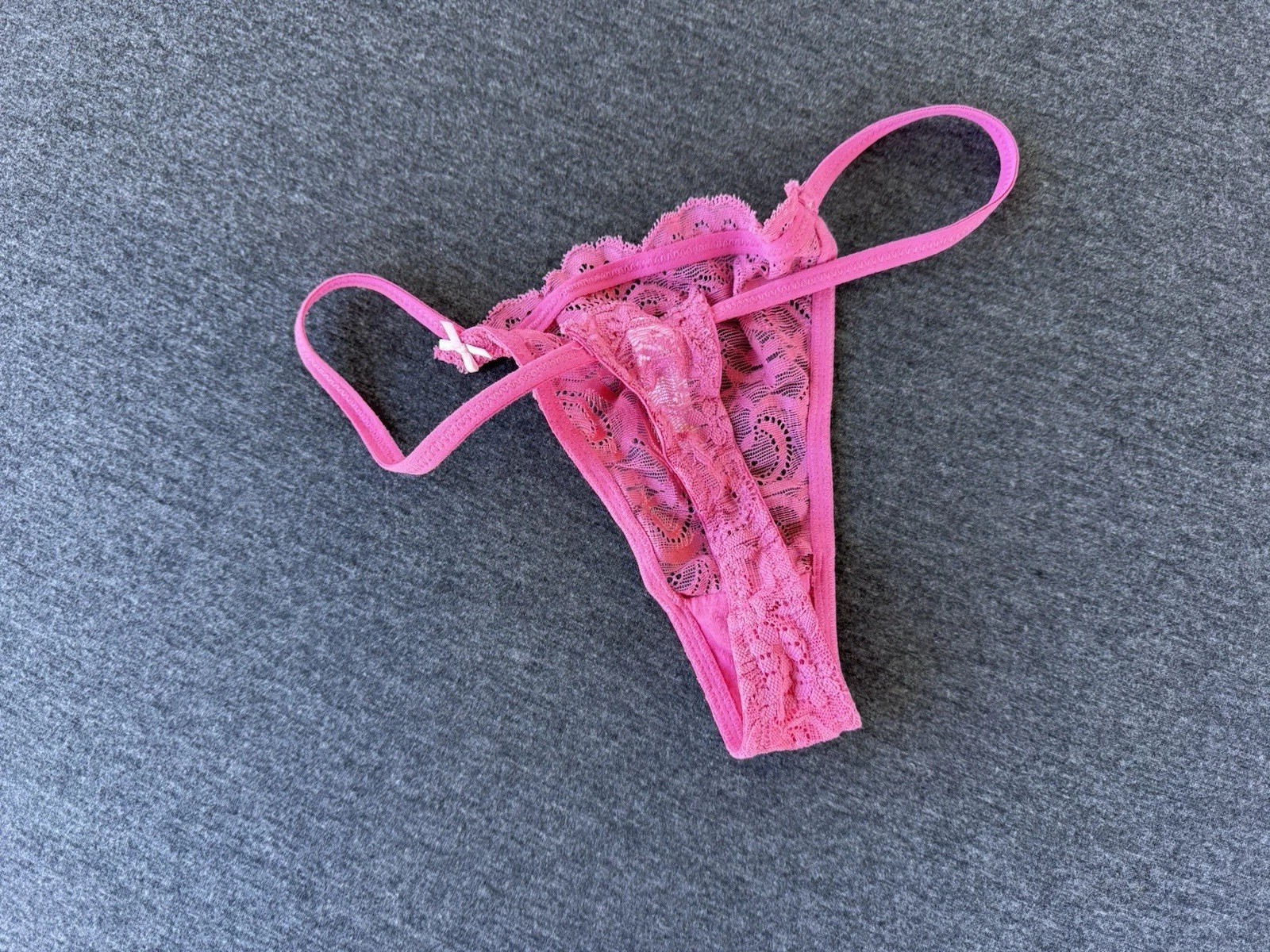Lace & Mesh Thong Lot 5 Pink Blue Red White Lingerie Bundle Sz M & 6 NWOT