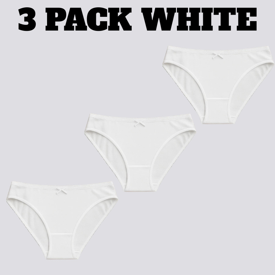 Girls Kids multi Pack Super soft Lace Full Briefs Knickers Underwear Cotton 9-13