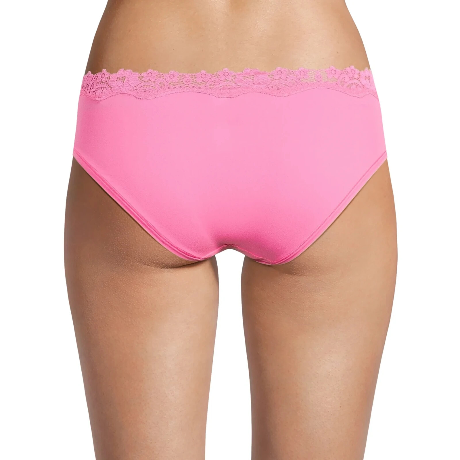No Boundaries Women’s Body Base Hipster W Lace Panties Size SMALL Bright Pink