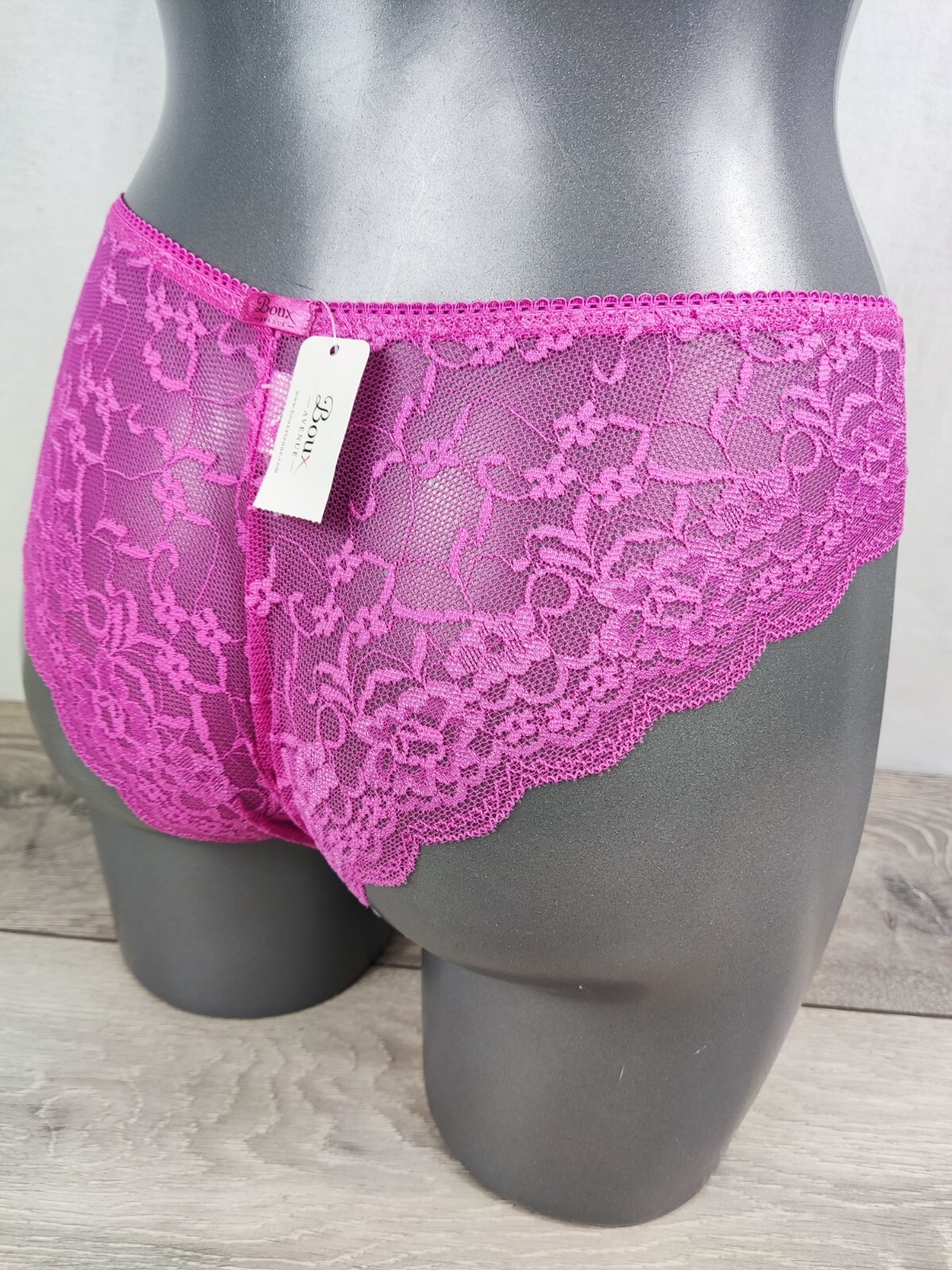 NEW BOUX AVENUE Pink Mix Lace Back Aztec Brief Underwear UK 10 12 16