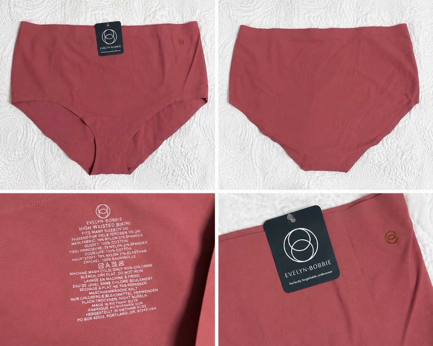 Evelyn & Bobbie NWT Full Brief Panty & Slip Short Set Seamless High Rise