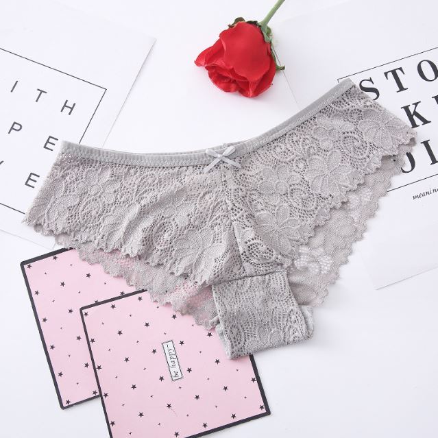 6 Pack Lot Women Sexy Lace Floral Brief Pantie Thong G-string Lingerie Underwear