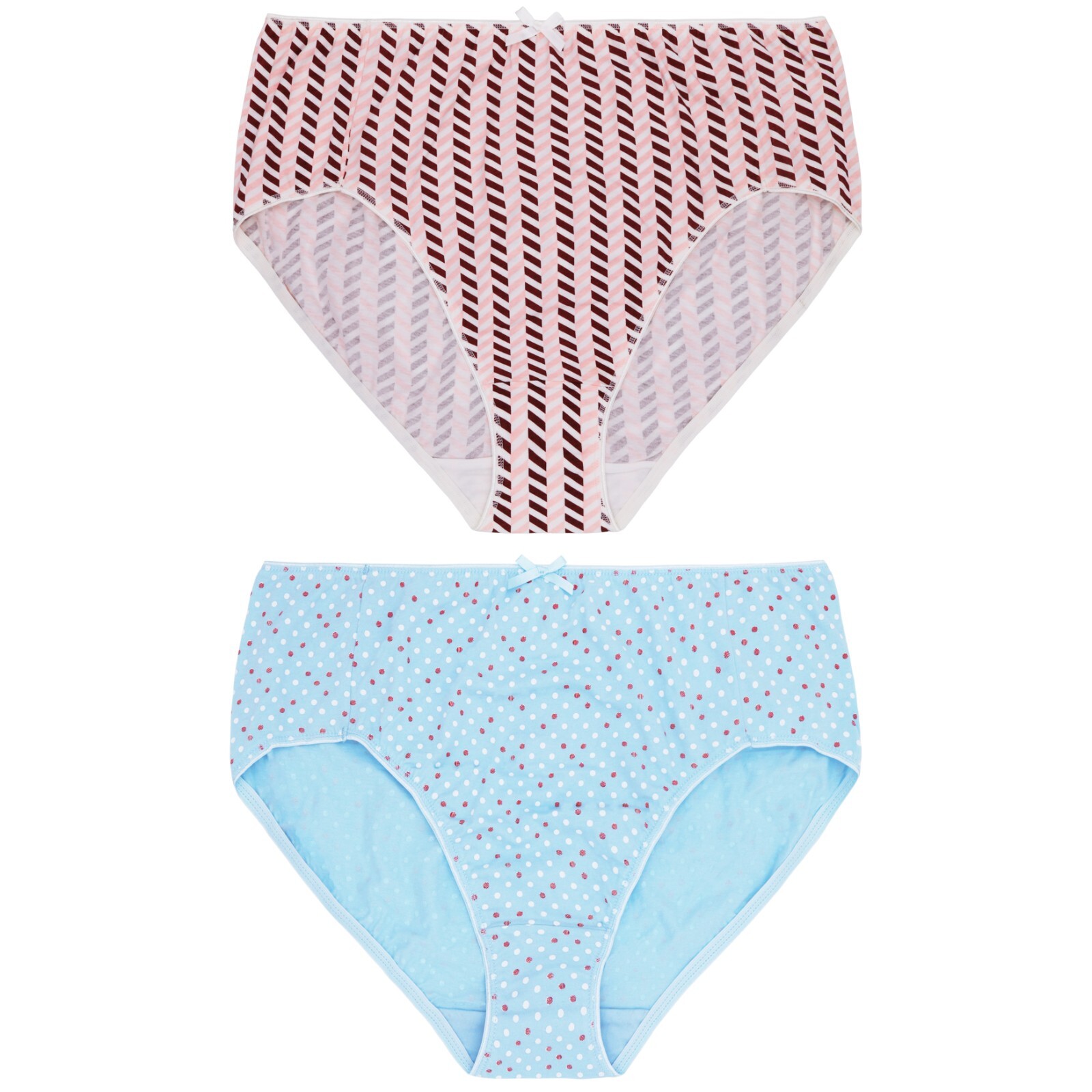 Curve Muse Women’s 100% Cotton Bikini Briefs Panties Underwear 6 Pack